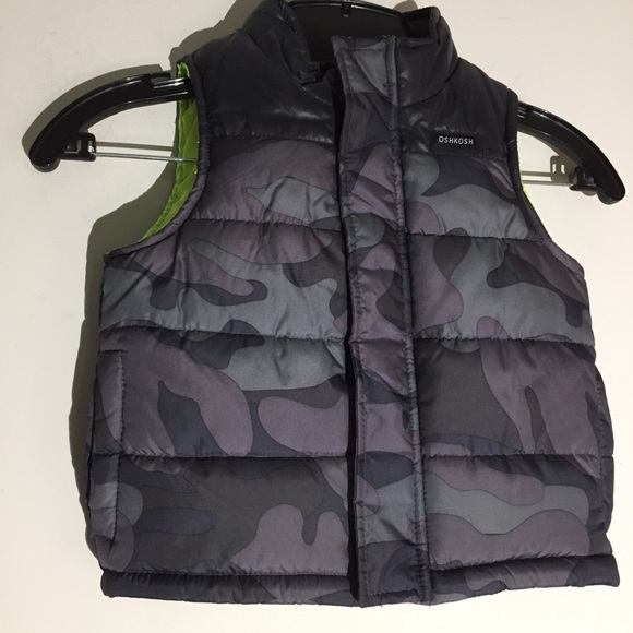 OSHKOSH B’gosh Kid’s Camouflage Vest Size 2T Gray - Picture 1 of 10